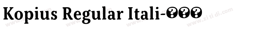 Kopius Regular Itali字体转换